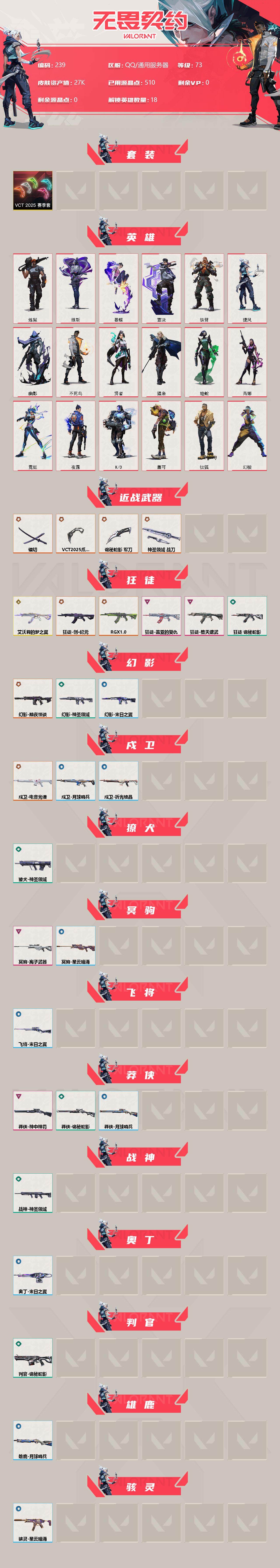 WWQXL33932无畏契约账号详情图2 WWQXL33932无畏契约账号详情图2