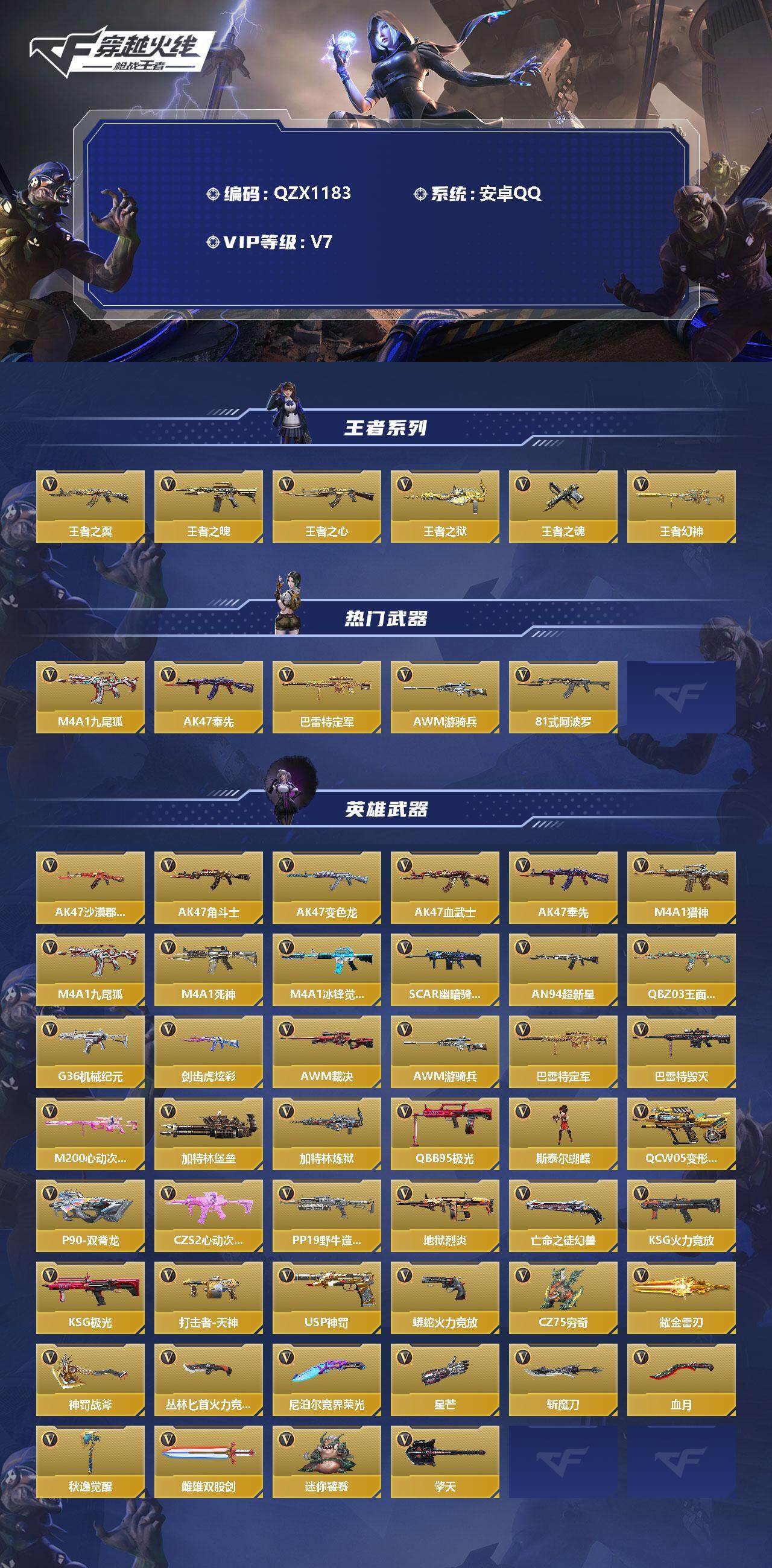 CFMEY324895枪战王者账号详情图2 CFMEY324895枪战王者账号详情图2
