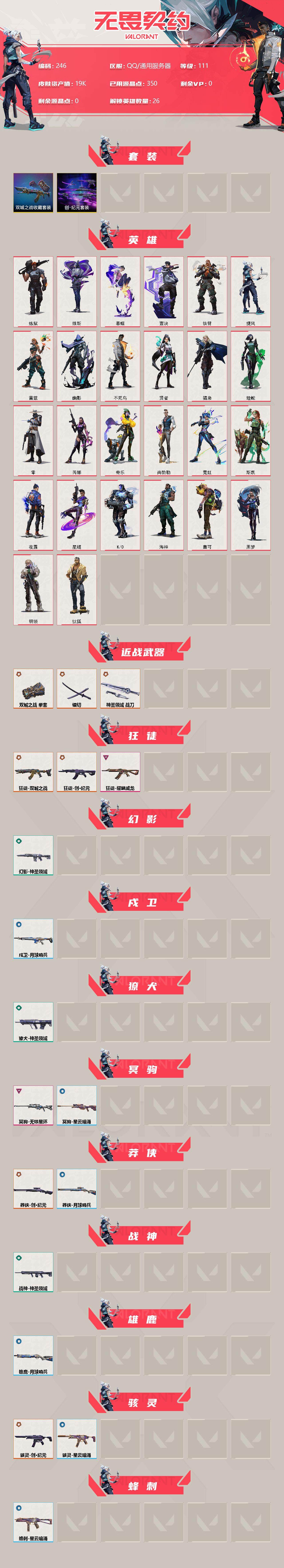 WWQXL33997无畏契约账号详情图2 WWQXL33997无畏契约账号详情图2
