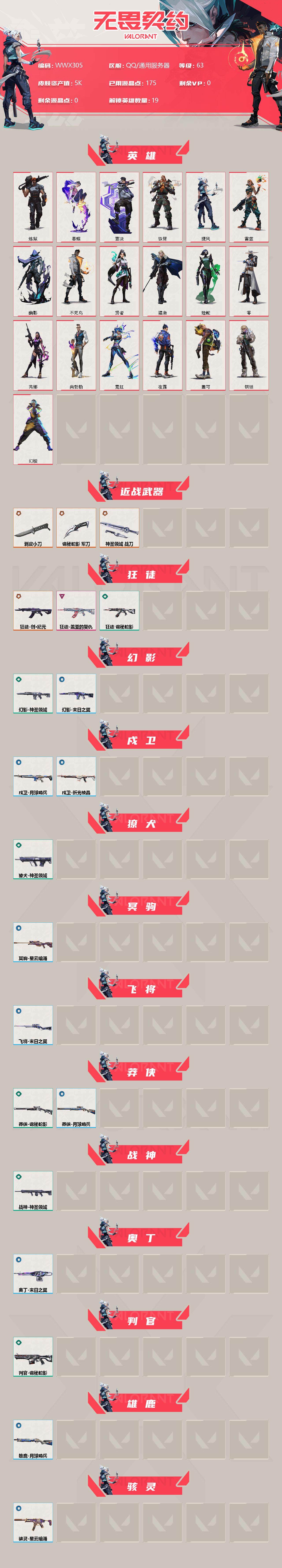 WWQEY34213无畏契约账号详情图2 WWQEY34213无畏契约账号详情图2