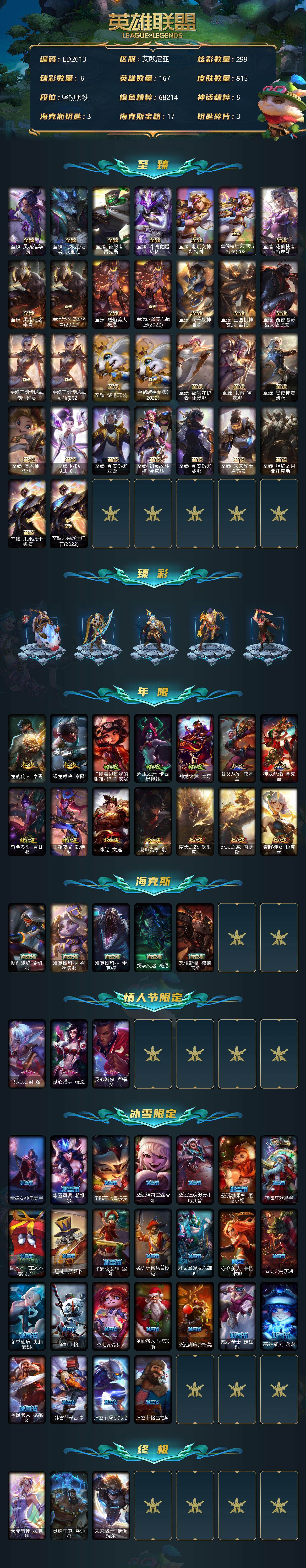 LOLEY36343英雄联盟账号详情图2 LOLEY36343英雄联盟账号详情图2
