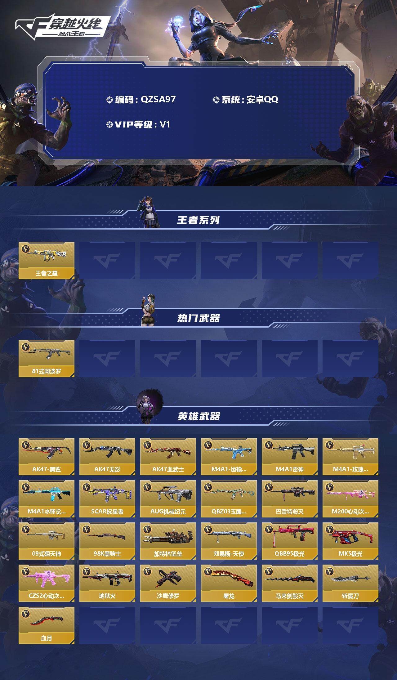 CFMEY327616枪战王者账号详情图2 CFMEY327616枪战王者账号详情图2