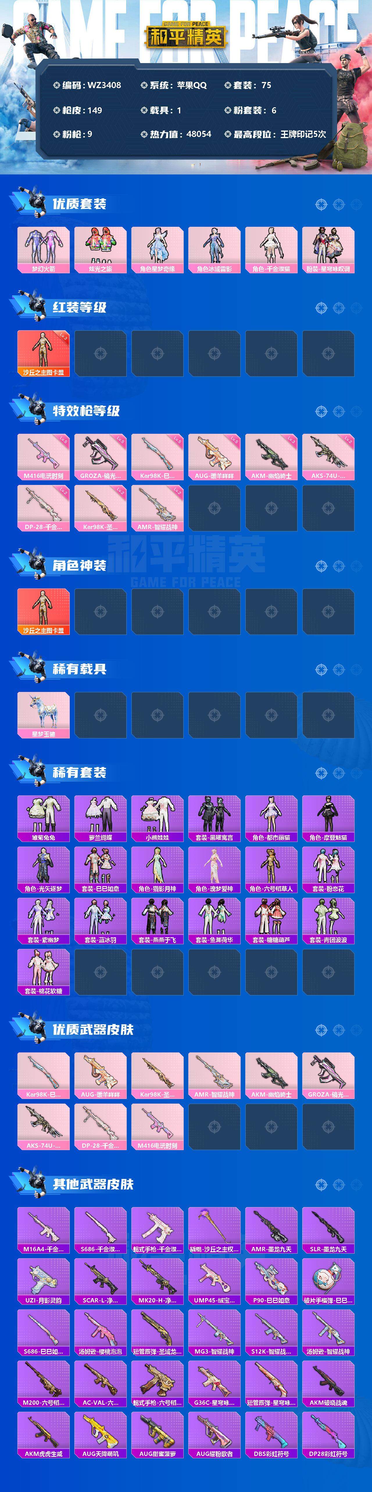 HP033224218和平精英账号详情图2