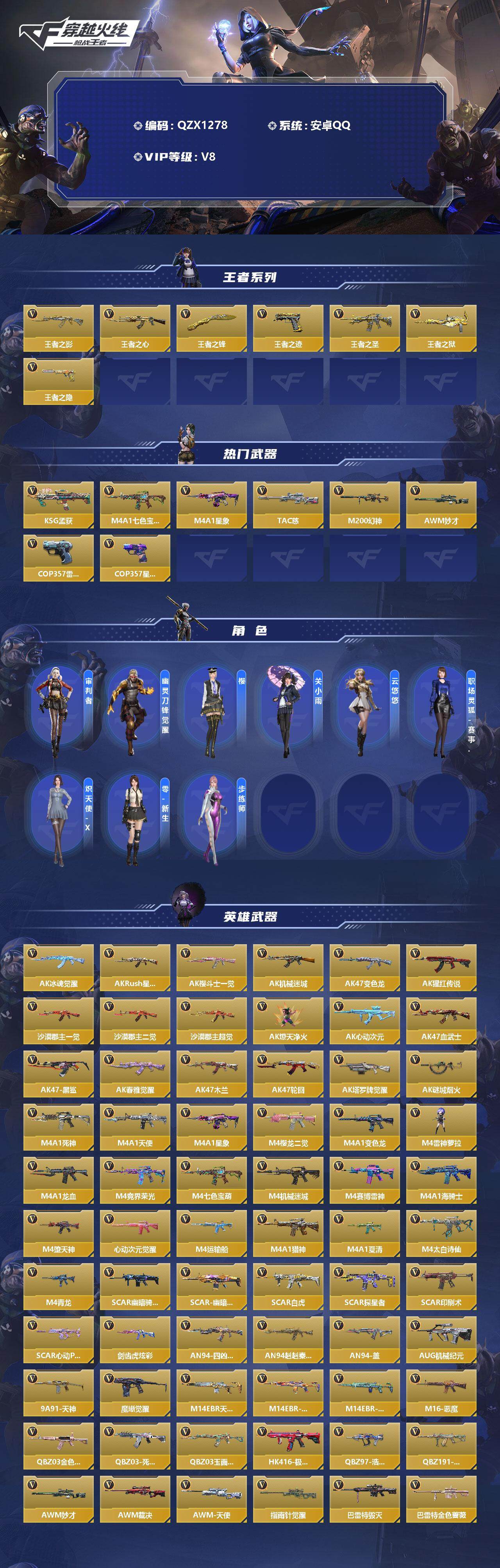 CFMEY328804枪战王者账号详情图2 CFMEY328804枪战王者账号详情图2