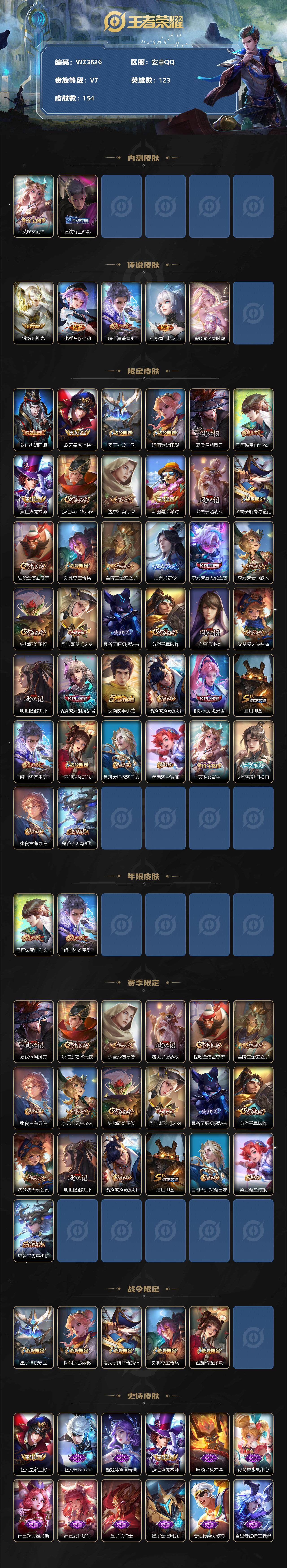 WZ033145652王者荣耀账号详情图2