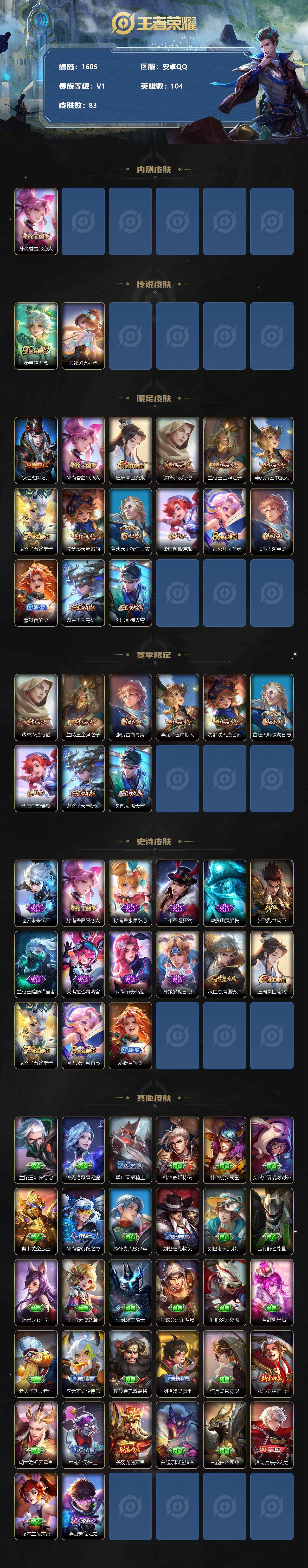 WZJZ3152993王者荣耀账号详情图2 WZJZ3152993王者荣耀账号详情图2