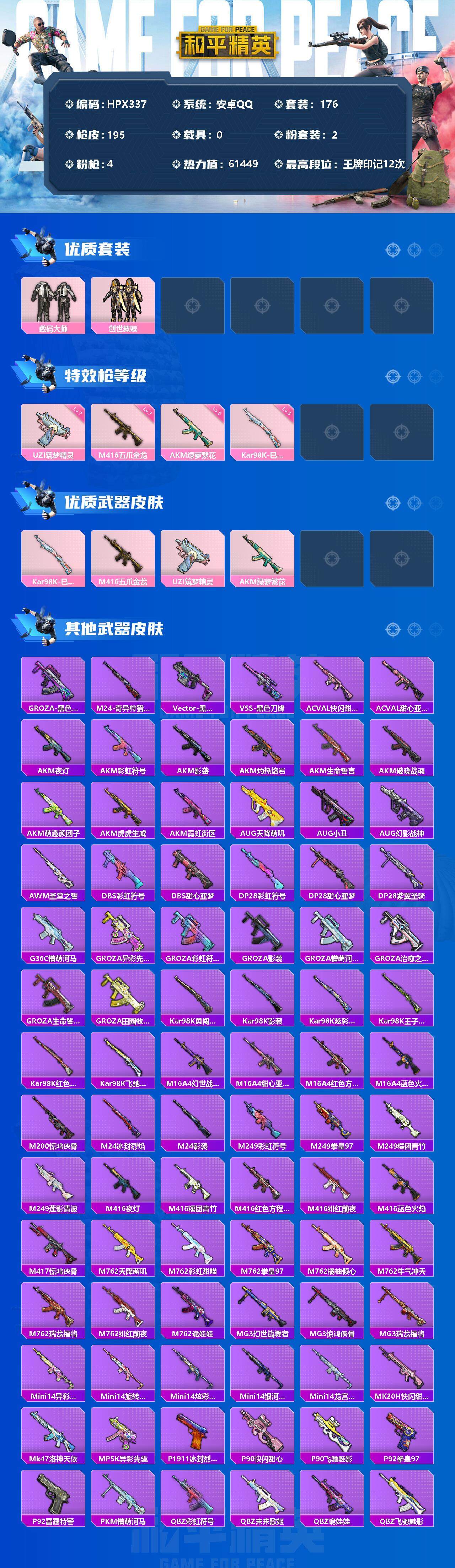 HPEY3249961和平精英账号详情图2