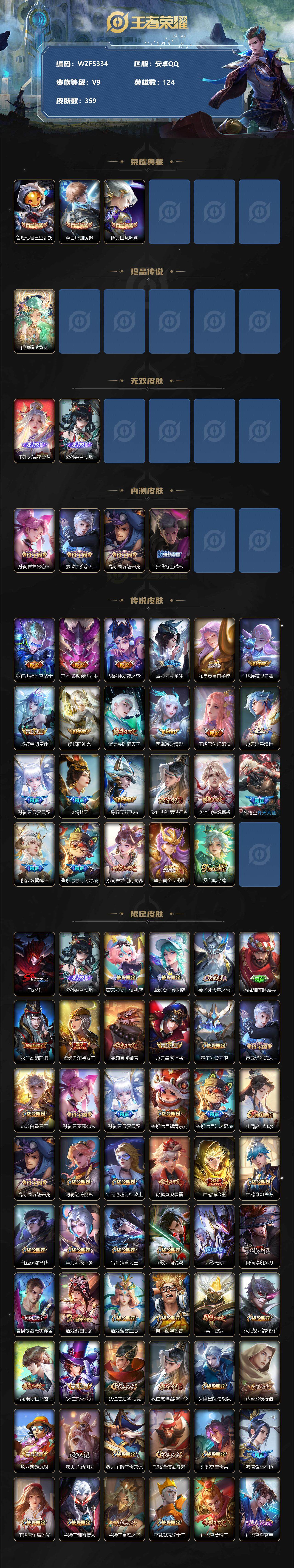 WZEY3158134王者荣耀账号详情图2