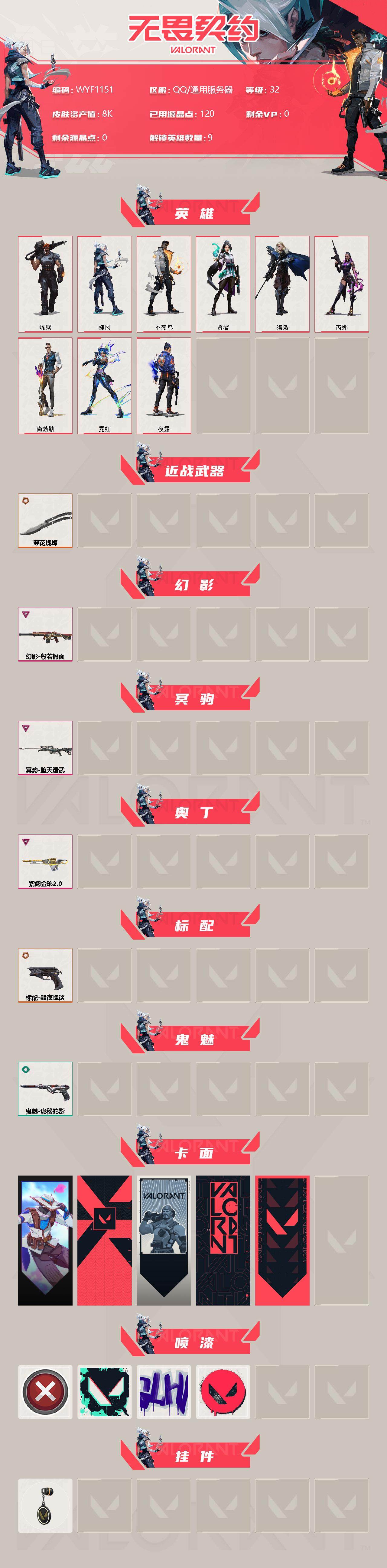WWQEY35405无畏契约账号详情图2 WWQEY35405无畏契约账号详情图2