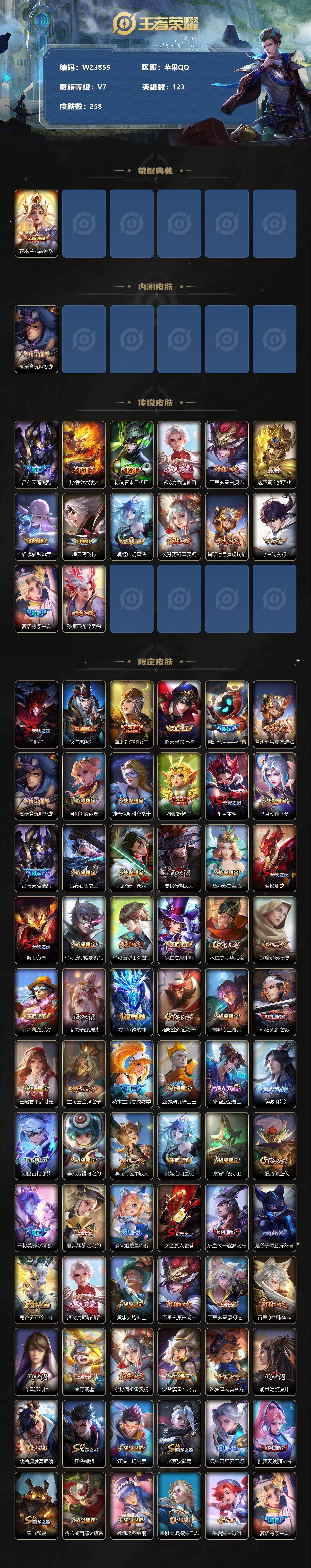 WZ033158431王者荣耀账号详情图2