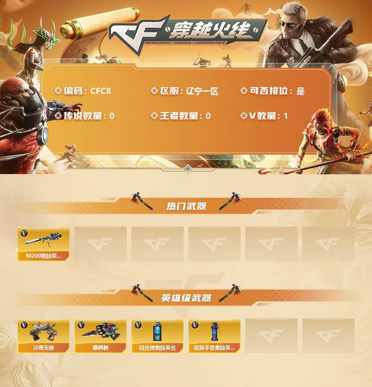 CFEY314182穿越火线账号详情图2 CFEY314182穿越火线账号详情图2