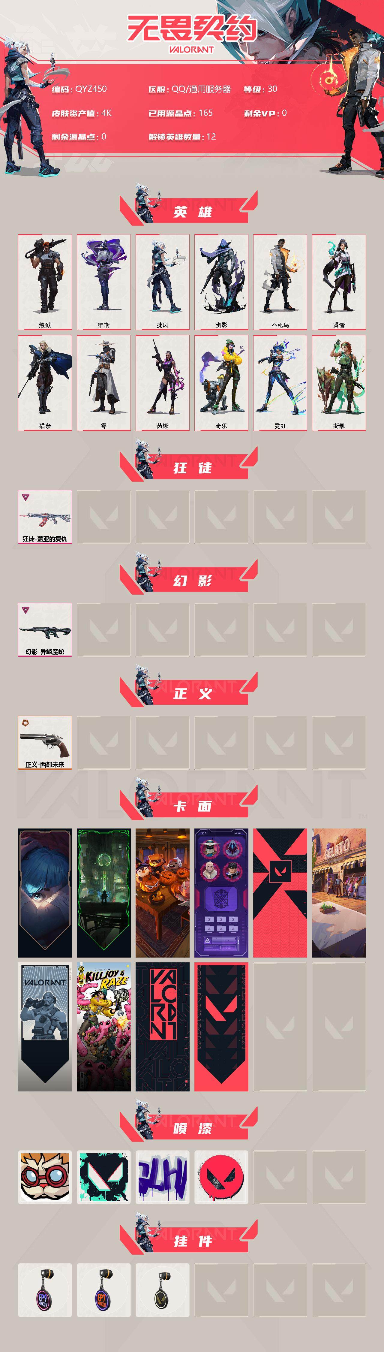 WWQEY35596无畏契约账号详情图2 WWQEY35596无畏契约账号详情图2