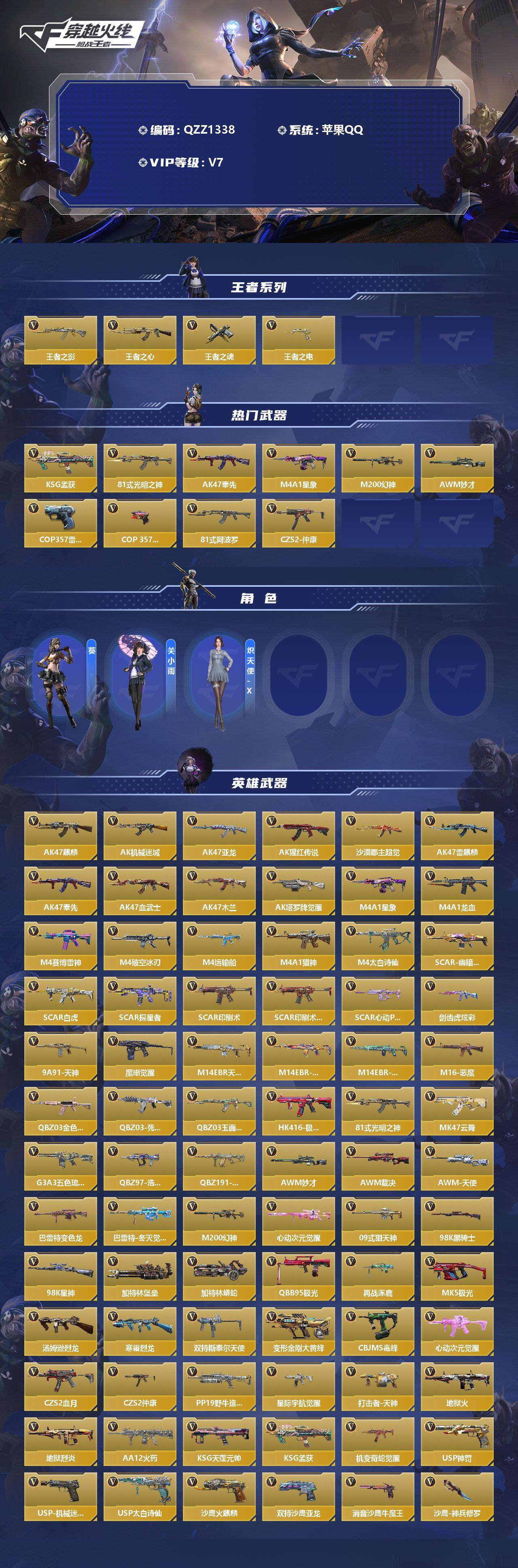 CFMEY332095枪战王者账号详情图2 CFMEY332095枪战王者账号详情图2