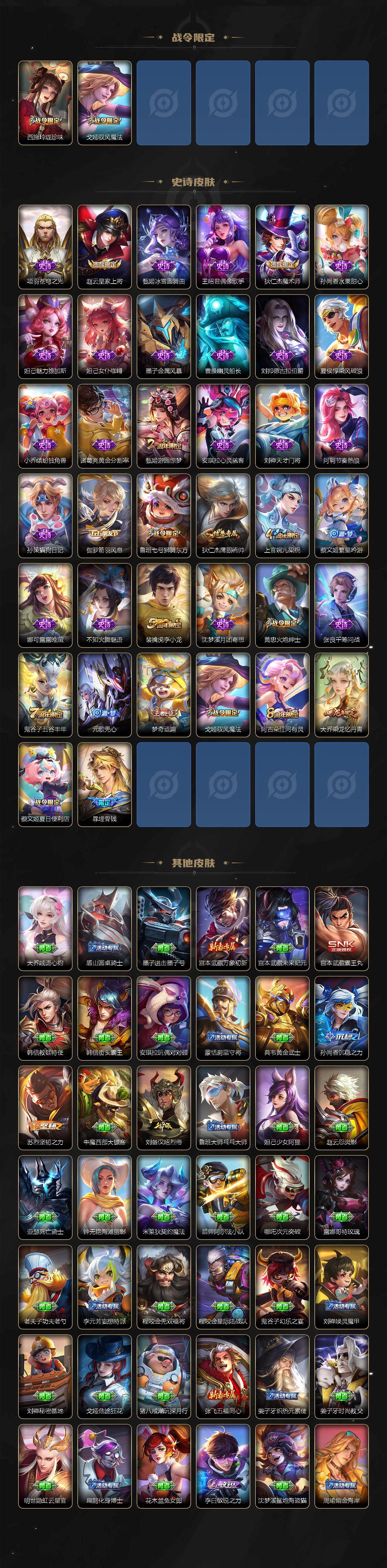 WZ033164766王者荣耀账号详情图3 WZ033164766王者荣耀账号详情图3