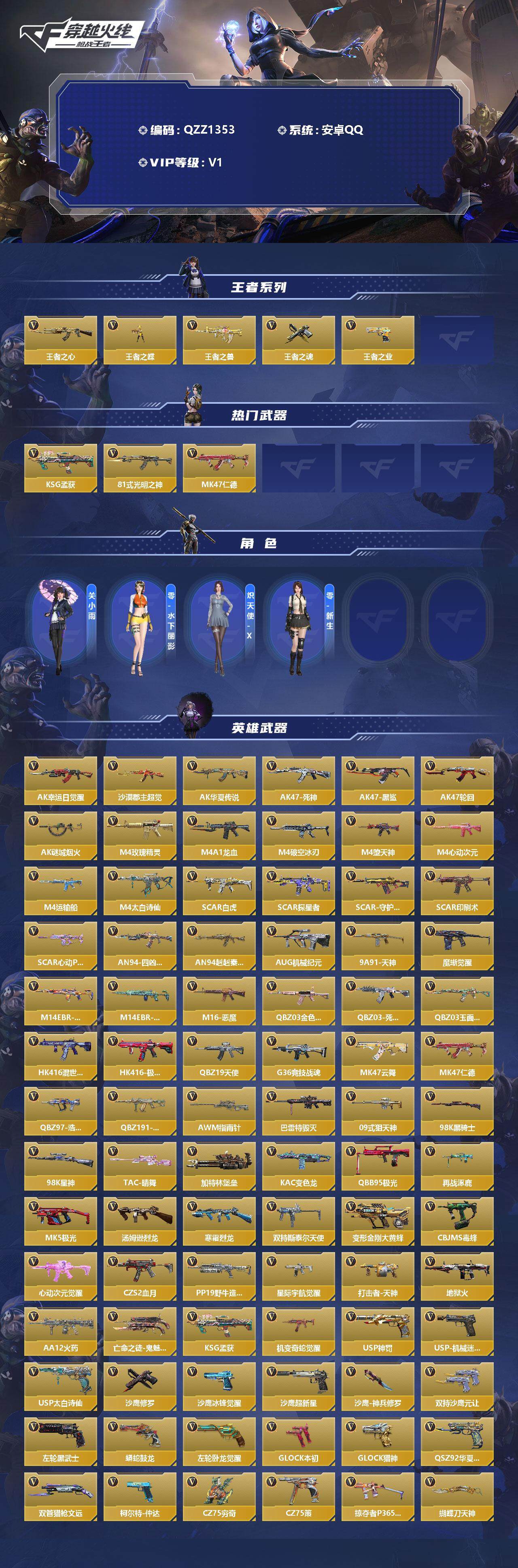 CFMEY332853枪战王者账号详情图2 CFMEY332853枪战王者账号详情图2