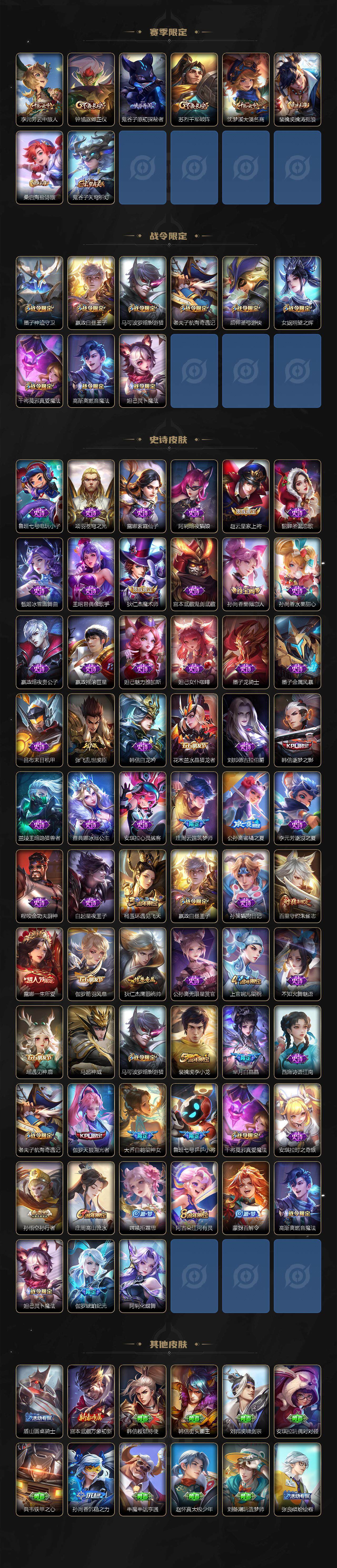 【WZX4878】贵族9/皮肤191/典藏2/传说22/史诗62/英雄124/武则天/孙尚香_杀手不太冷/孙尚香_蔷薇恋人/狂铁_特工战影/武则天_海洋之心/孙尚香_末日机甲/虞姬_云霓雀翎/干将莫