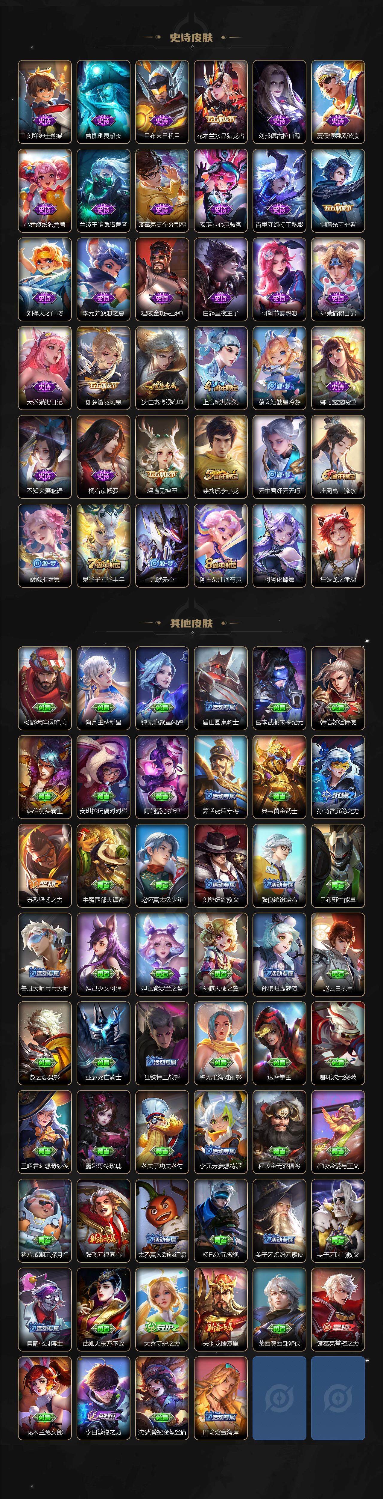 【WZX4895】贵族5/皮肤178/传说4/史诗47/英雄121/孙尚香_蔷薇恋人/高渐离_玩趣恶龙/狂铁_特工战影/干将莫邪_胡桃夹子/花木兰_冠军飞将/孙悟空_零号·赤焰/桑启_鸣野蒿/云缨_