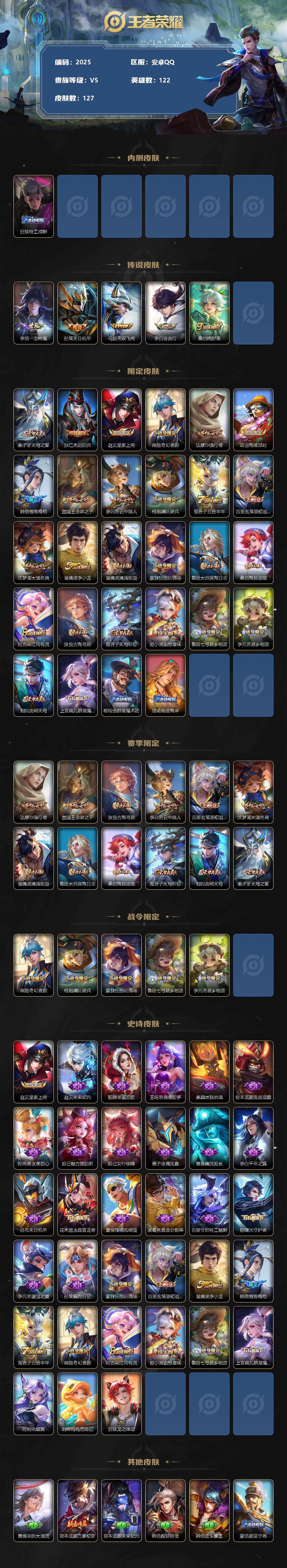 WZJZ3175422王者荣耀账号详情图2