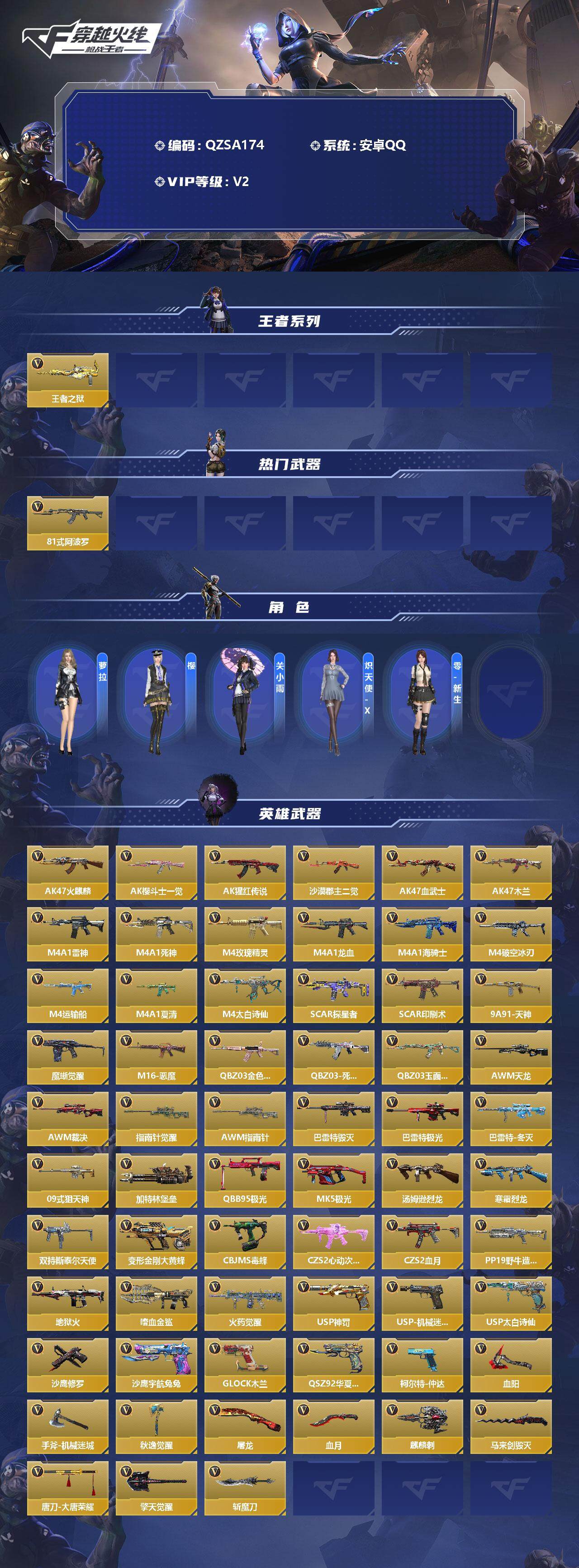 CFMEY335108枪战王者账号详情图2 CFMEY335108枪战王者账号详情图2