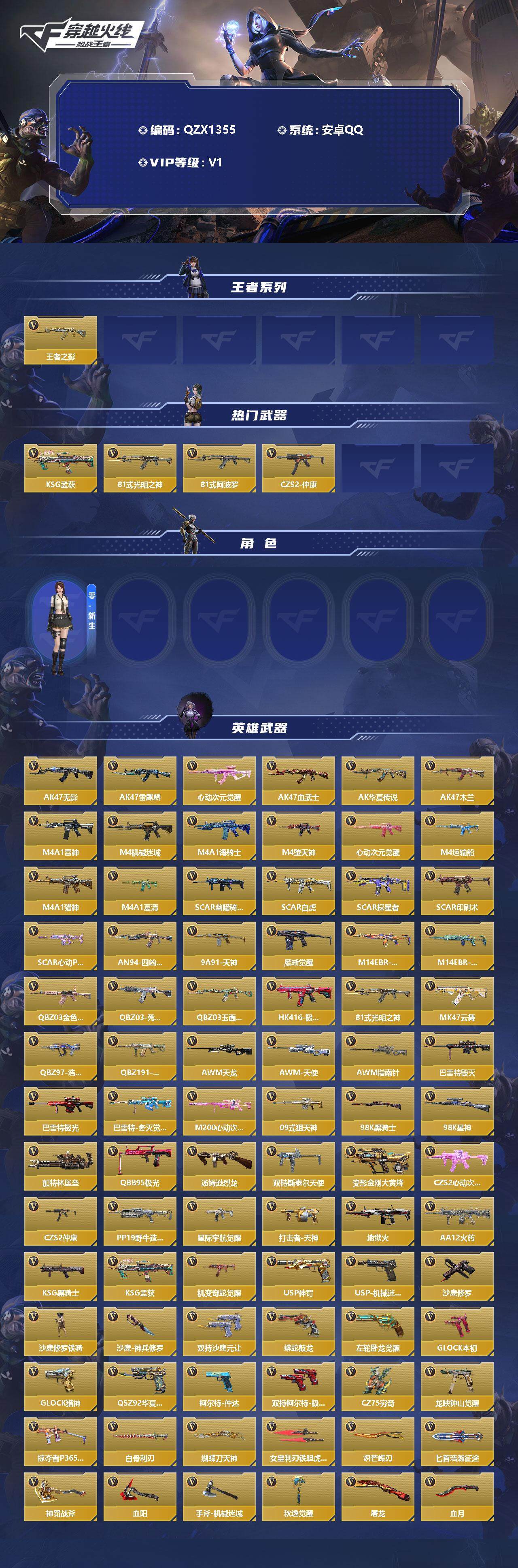 CFMEY335127枪战王者账号详情图2 CFMEY335127枪战王者账号详情图2