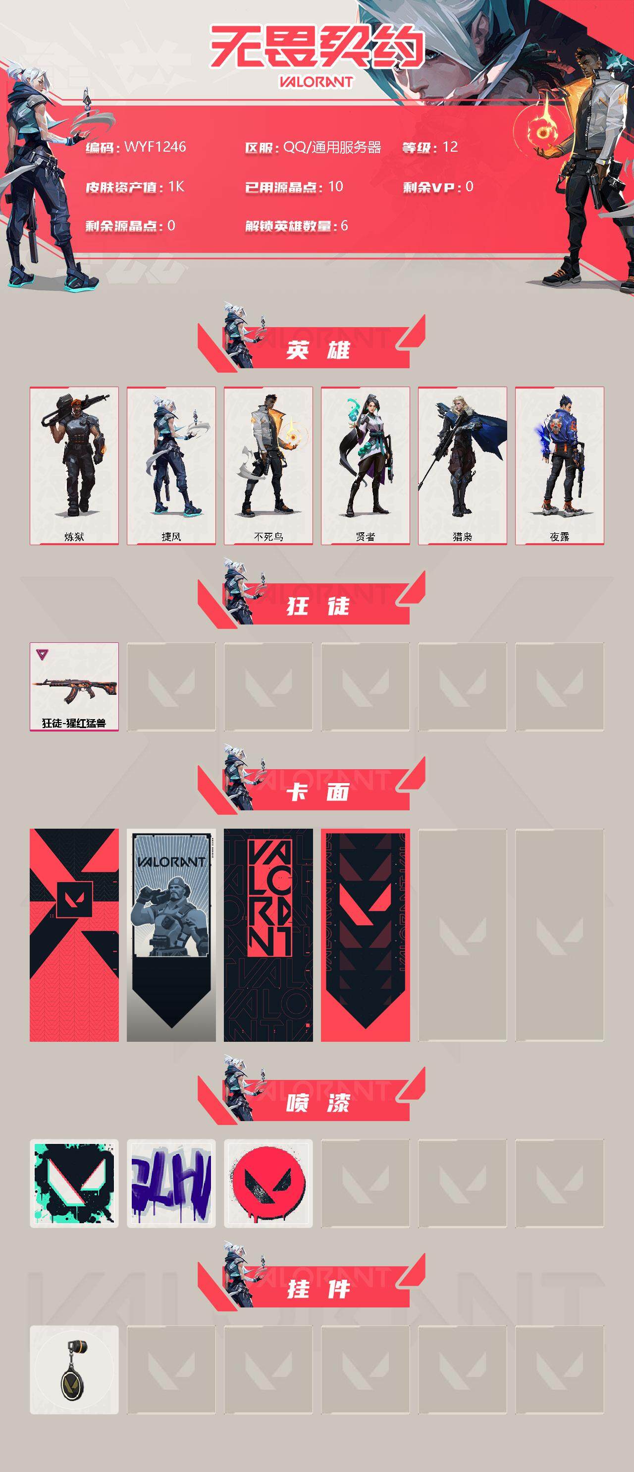 WWQEY36428无畏契约账号详情图2 WWQEY36428无畏契约账号详情图2