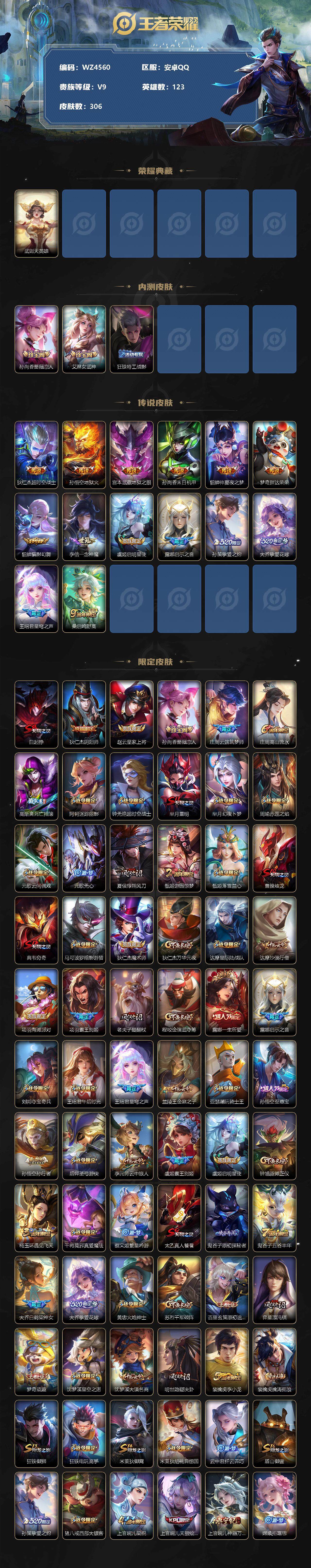 WZ033176312王者荣耀账号详情图2