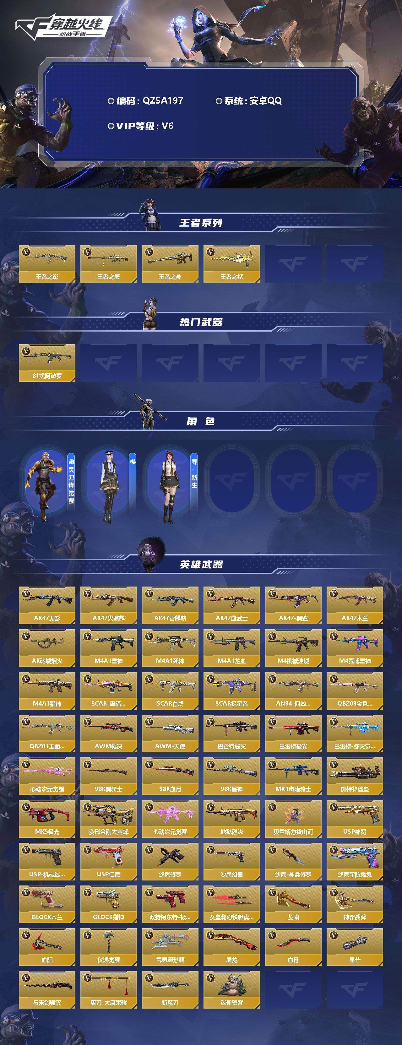 CFMEY336760枪战王者账号详情图2 CFMEY336760枪战王者账号详情图2