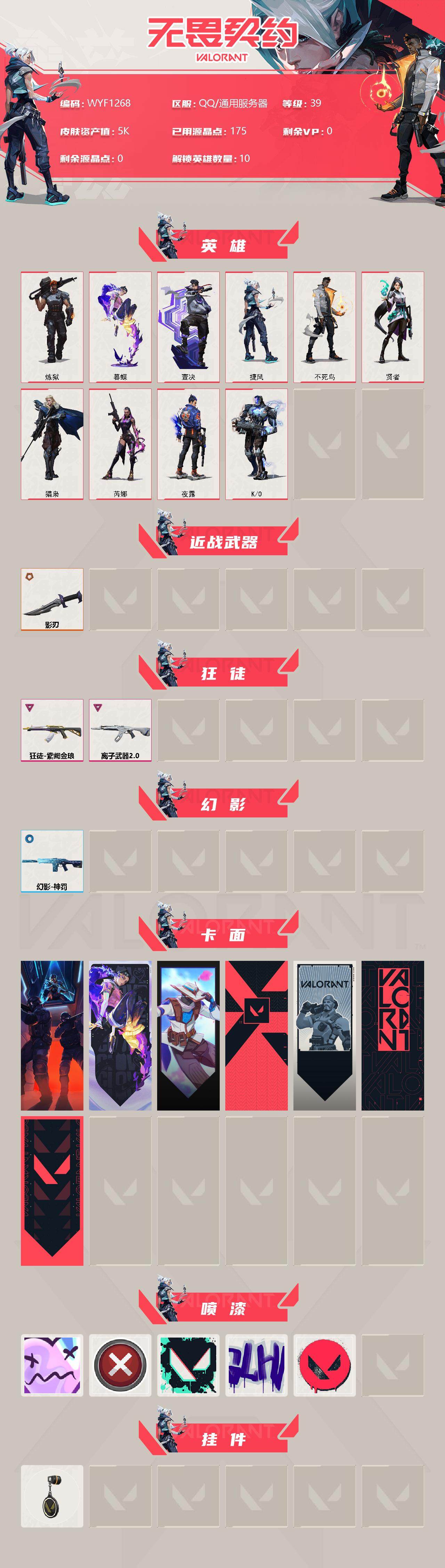 WWQEY36636无畏契约账号详情图2 WWQEY36636无畏契约账号详情图2