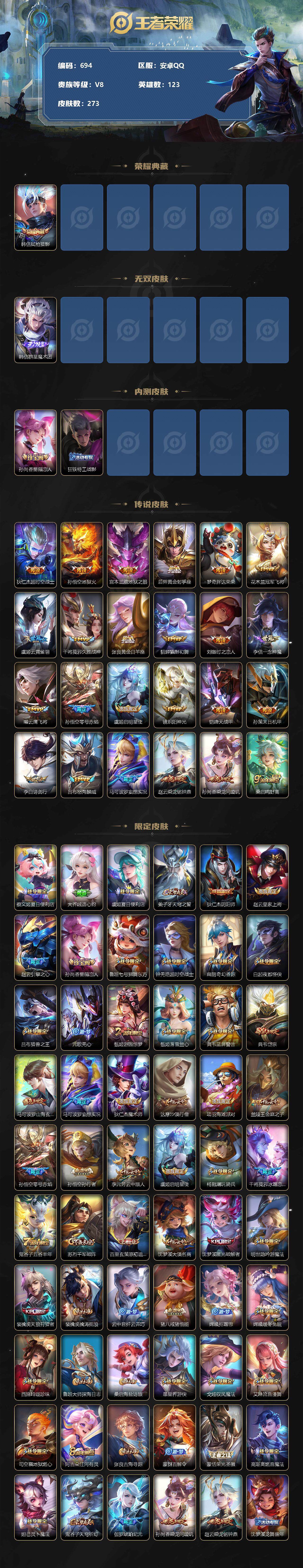 WZCMW3220510王者荣耀账号详情图3