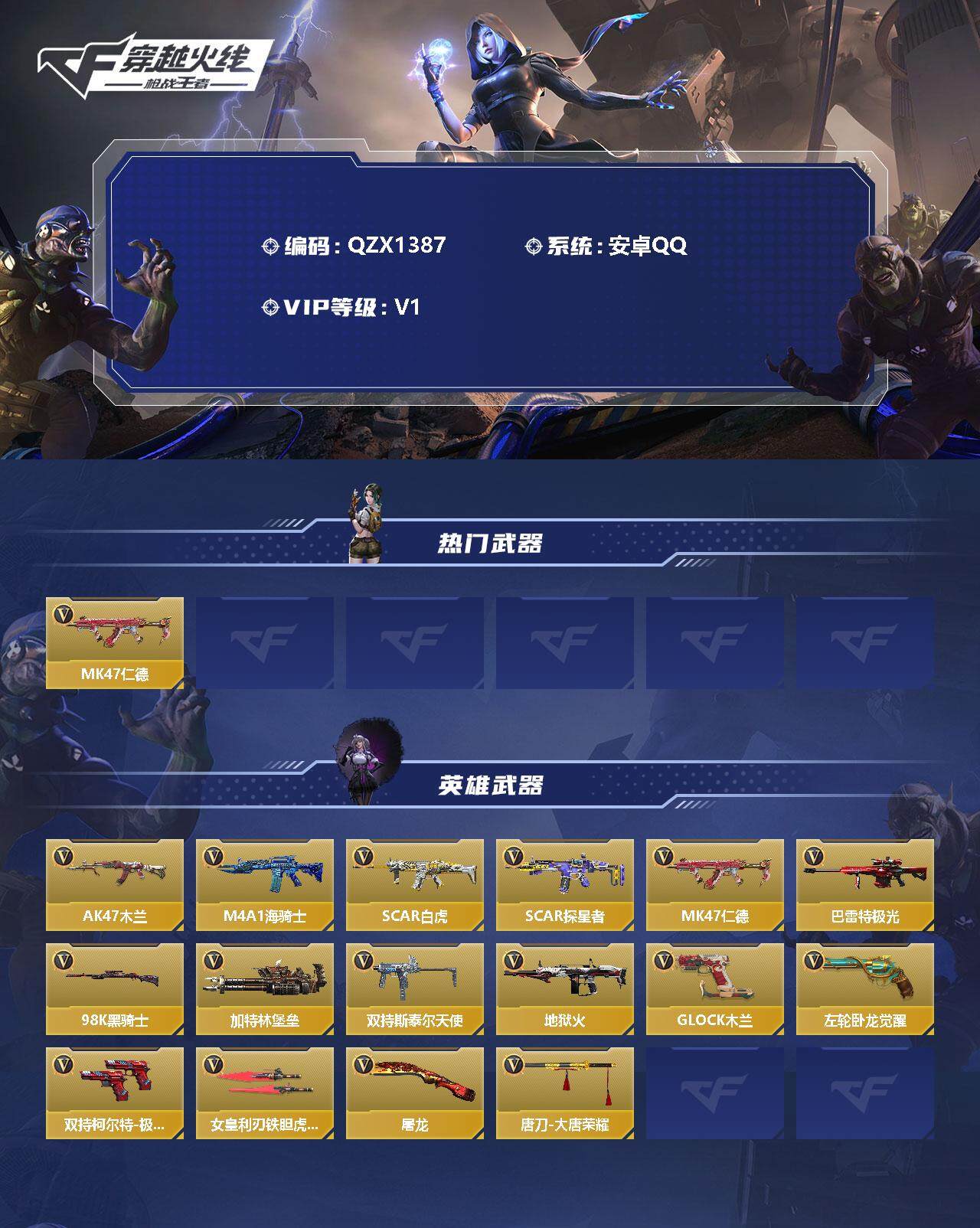 CFMEY337125枪战王者账号详情图2 CFMEY337125枪战王者账号详情图2