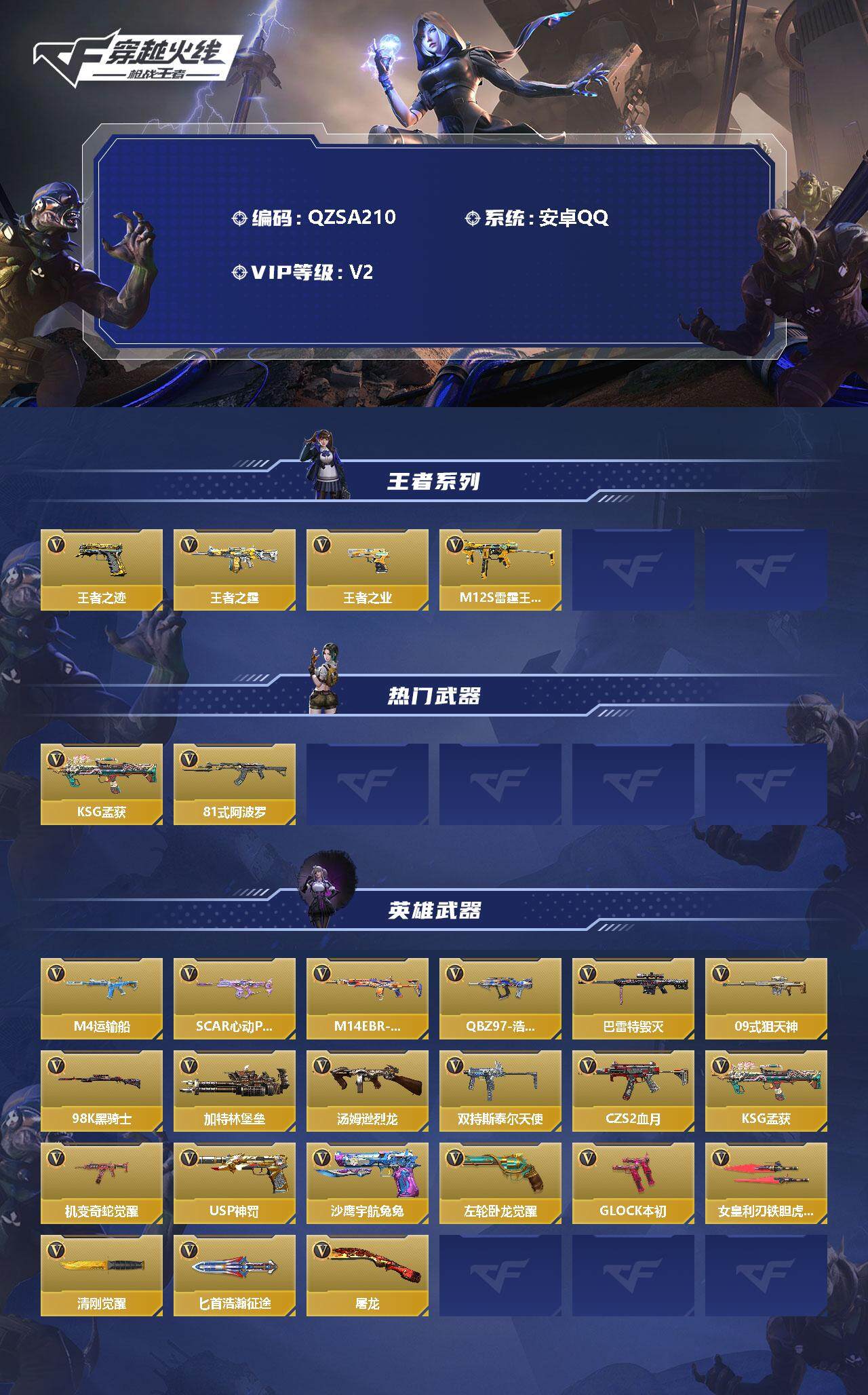 CFMEY337272枪战王者账号详情图2 CFMEY337272枪战王者账号详情图2