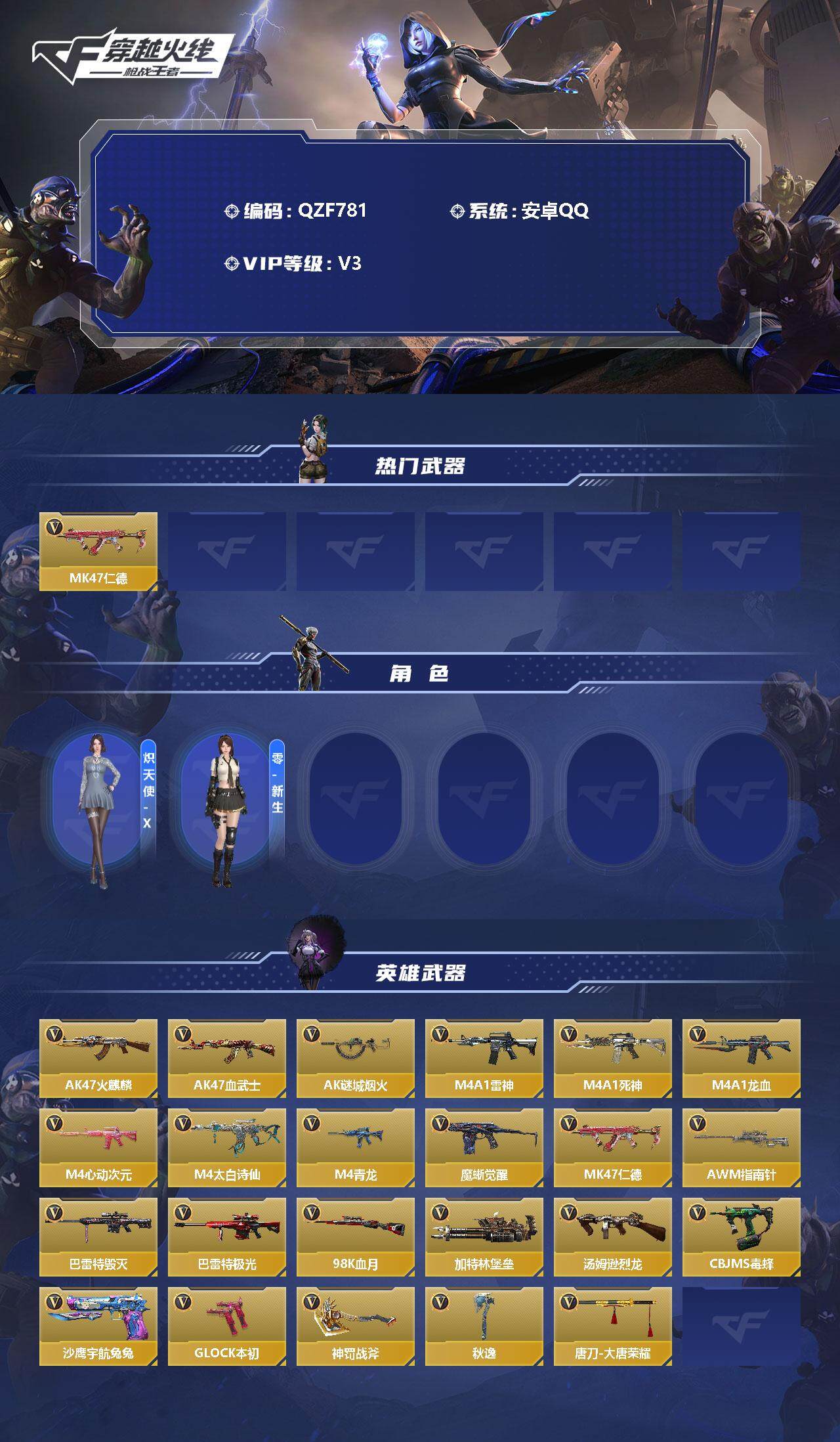 CFMEY337456枪战王者账号详情图2 CFMEY337456枪战王者账号详情图2