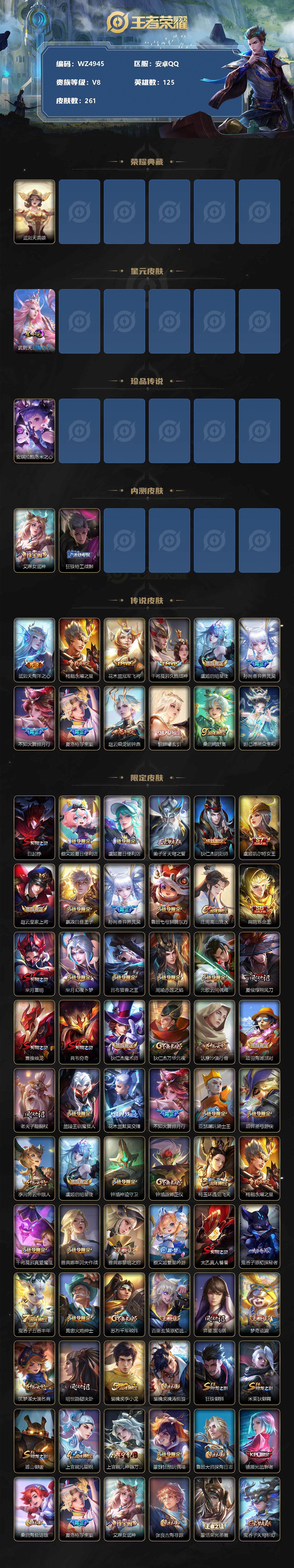 WZ033187244王者荣耀账号详情图2