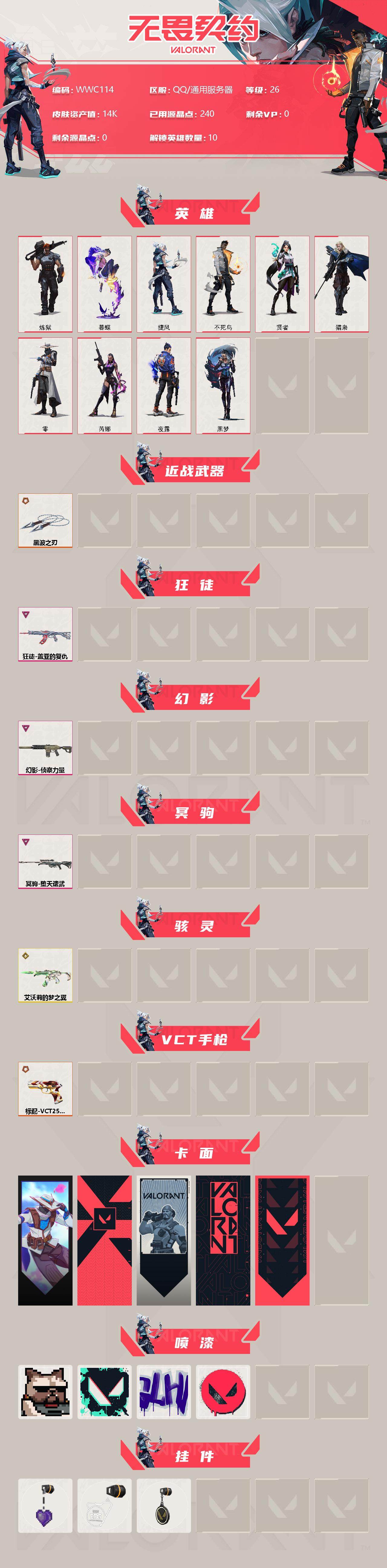 WWQEY37191无畏契约账号详情图2 WWQEY37191无畏契约账号详情图2