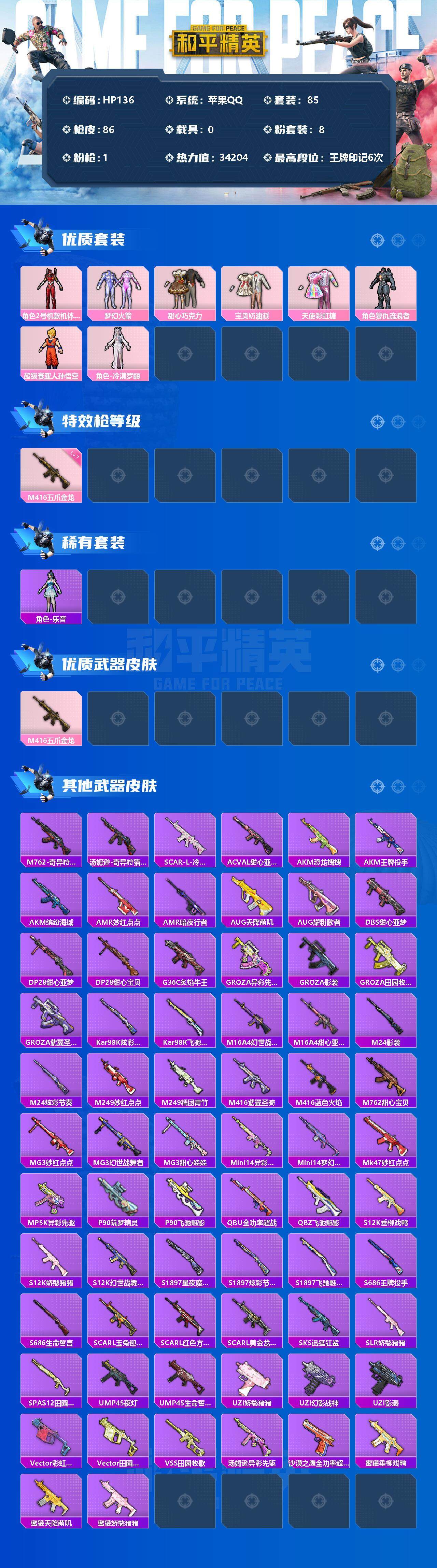HP033280337和平精英账号详情图2 HP033280337和平精英账号详情图2