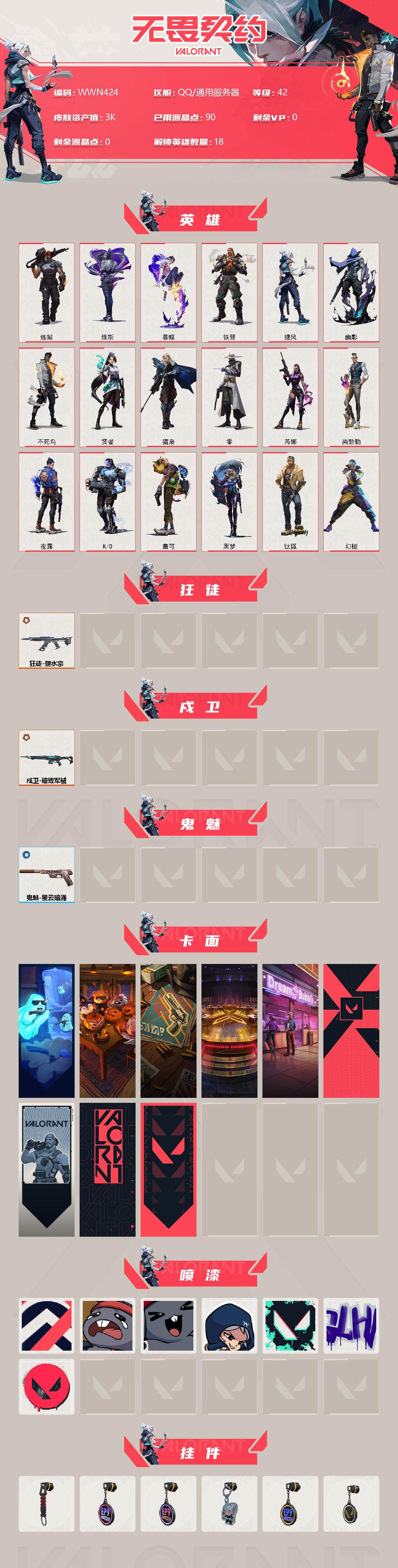 WWQEY37313无畏契约账号详情图2 WWQEY37313无畏契约账号详情图2