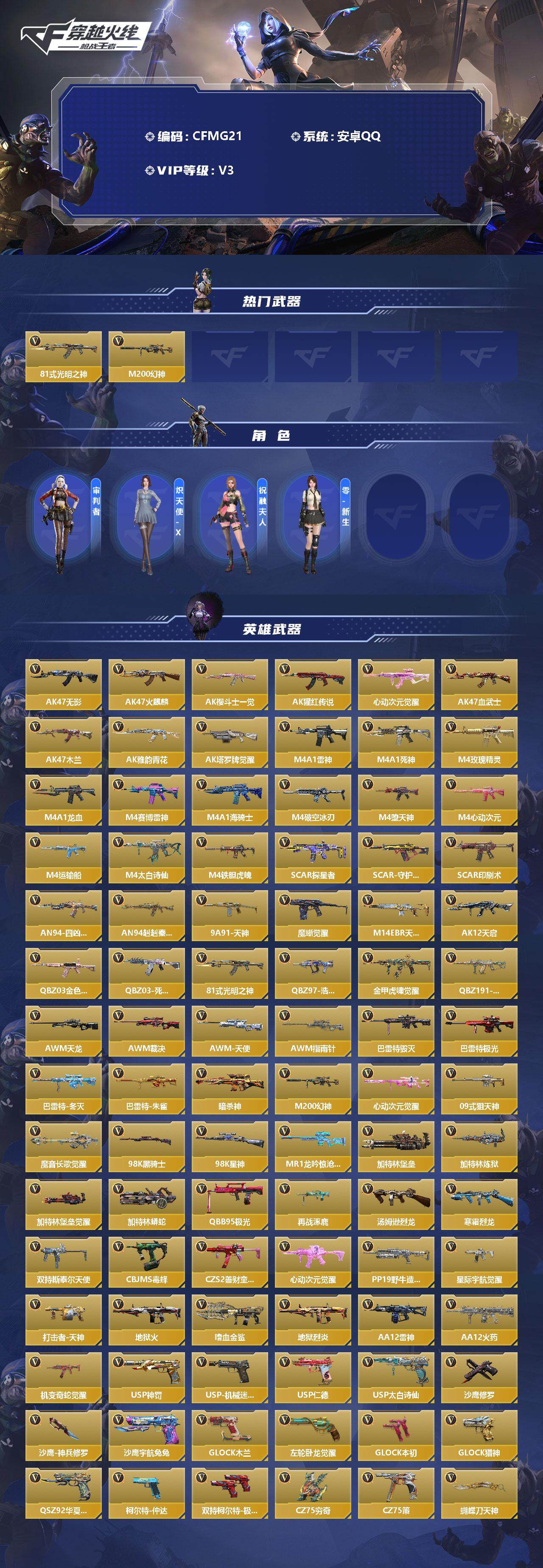 CFMEY338710枪战王者账号详情图2 CFMEY338710枪战王者账号详情图2
