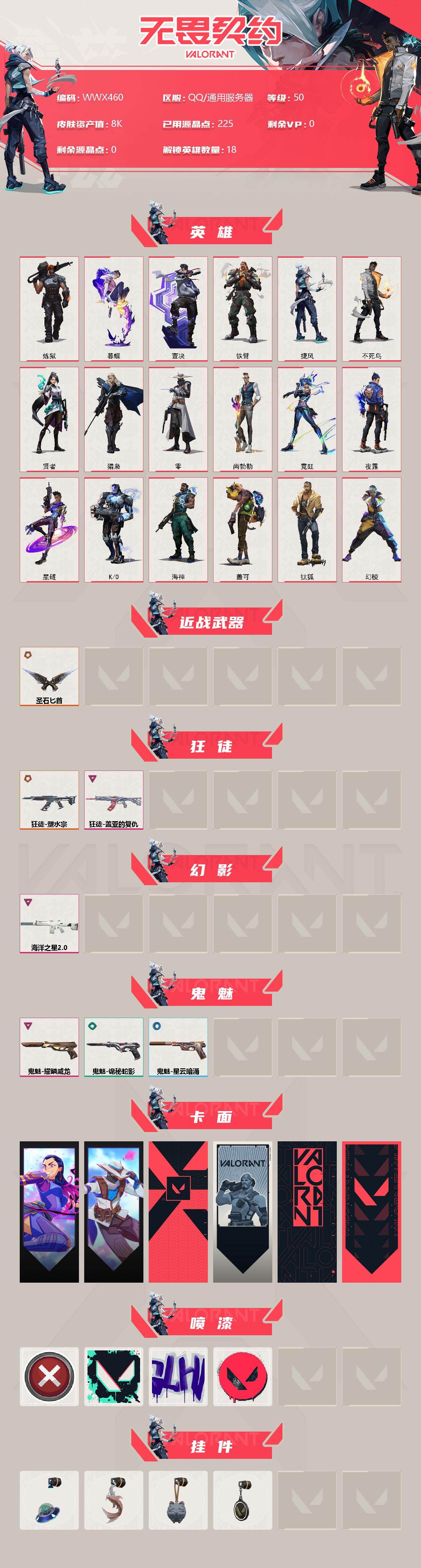 WWQEY37385无畏契约账号详情图2 WWQEY37385无畏契约账号详情图2