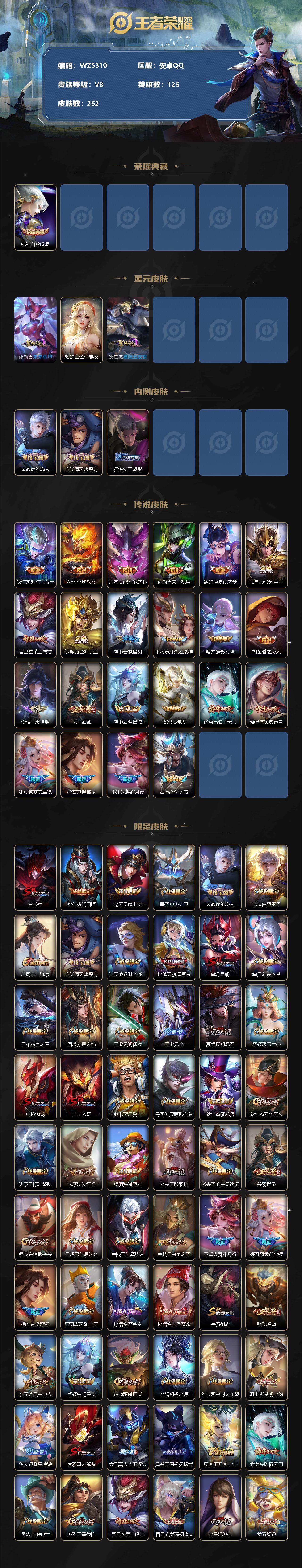 WZ033193917王者荣耀账号详情图2