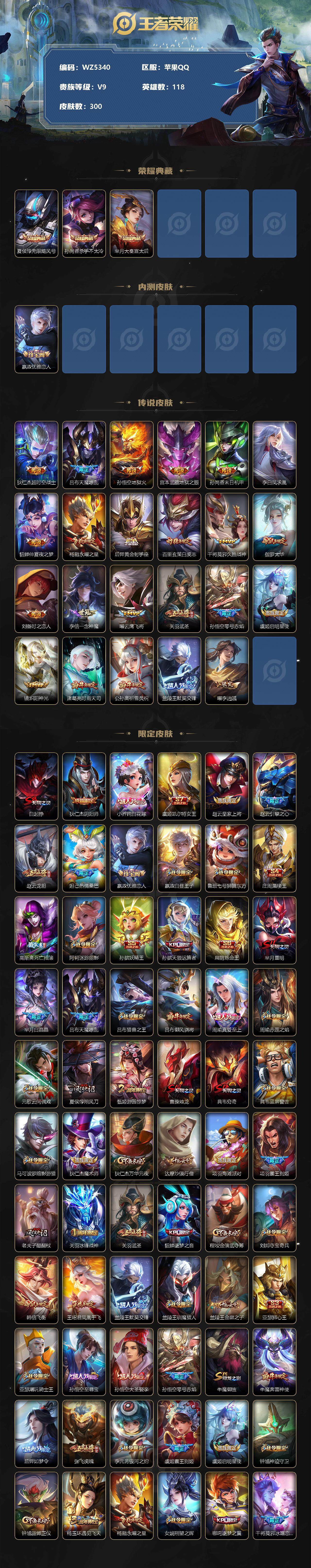 WZ033194748王者荣耀账号详情图2