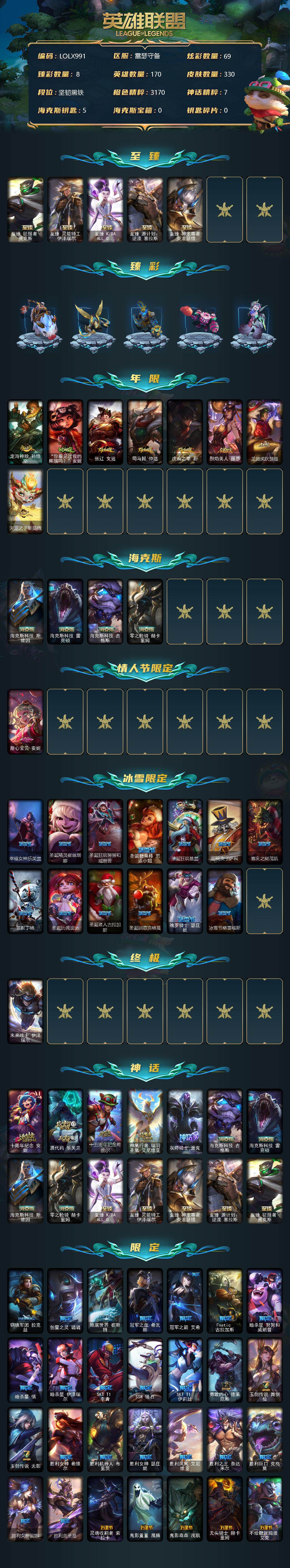 LOLEY38277英雄联盟账号详情图2 LOLEY38277英雄联盟账号详情图2