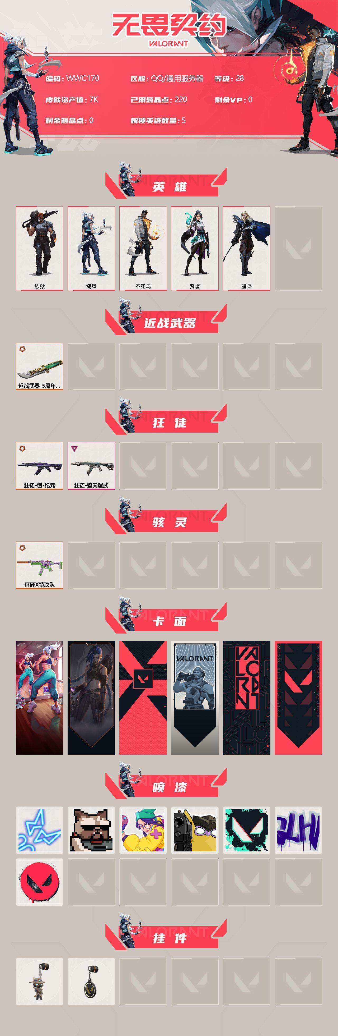 WWQEY37625无畏契约账号详情图3 WWQEY37625无畏契约账号详情图3