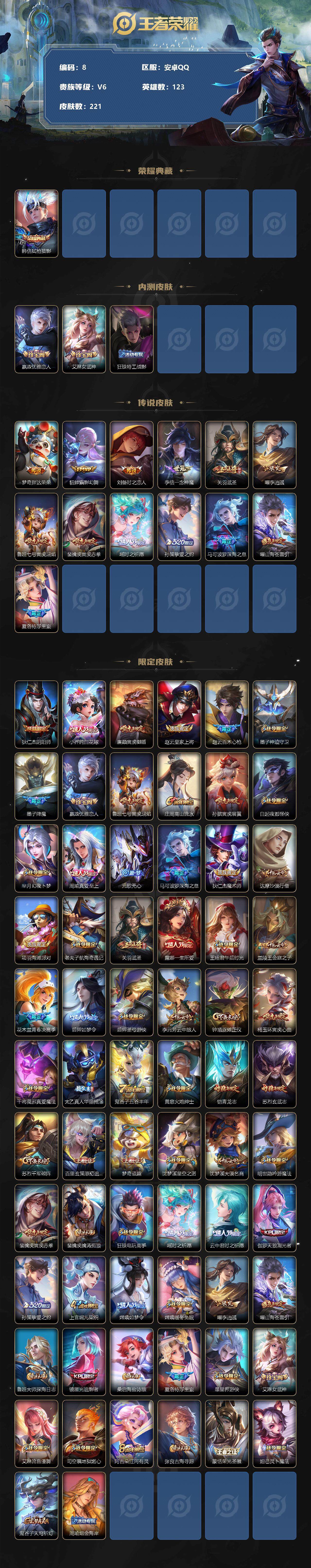 WZLFY3199123王者荣耀账号详情图2