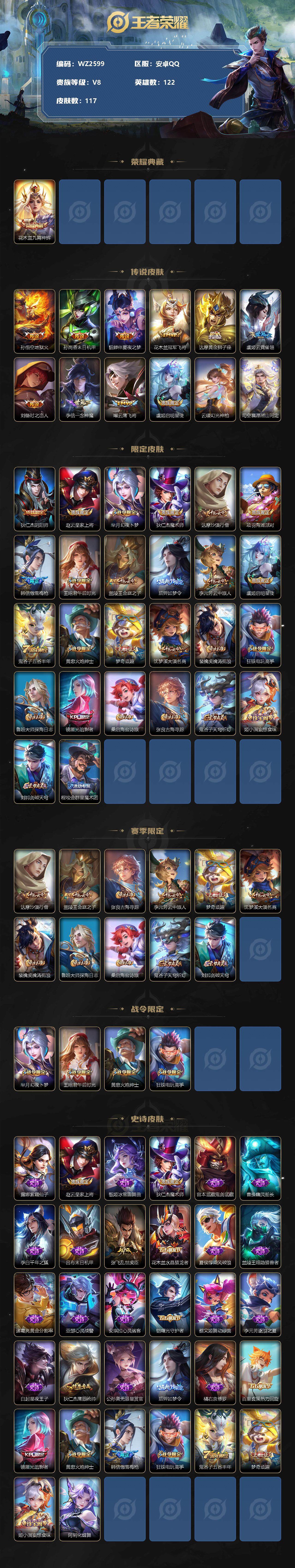WZXS3195881王者荣耀账号详情图2