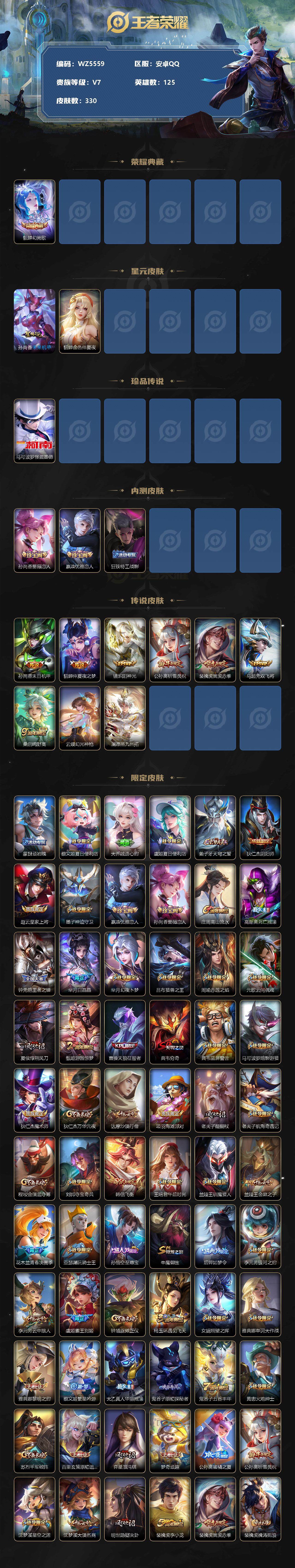 WZ033196283王者荣耀账号详情图2