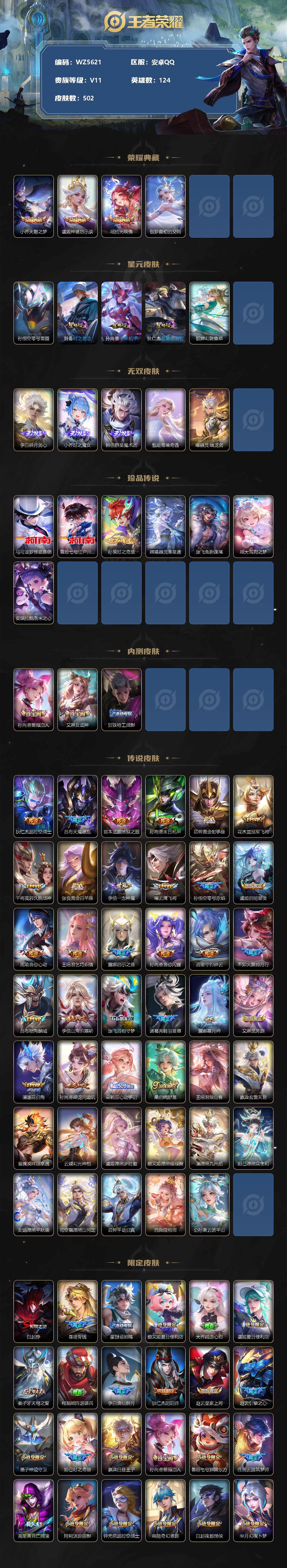 WZ033196215王者荣耀账号详情图2