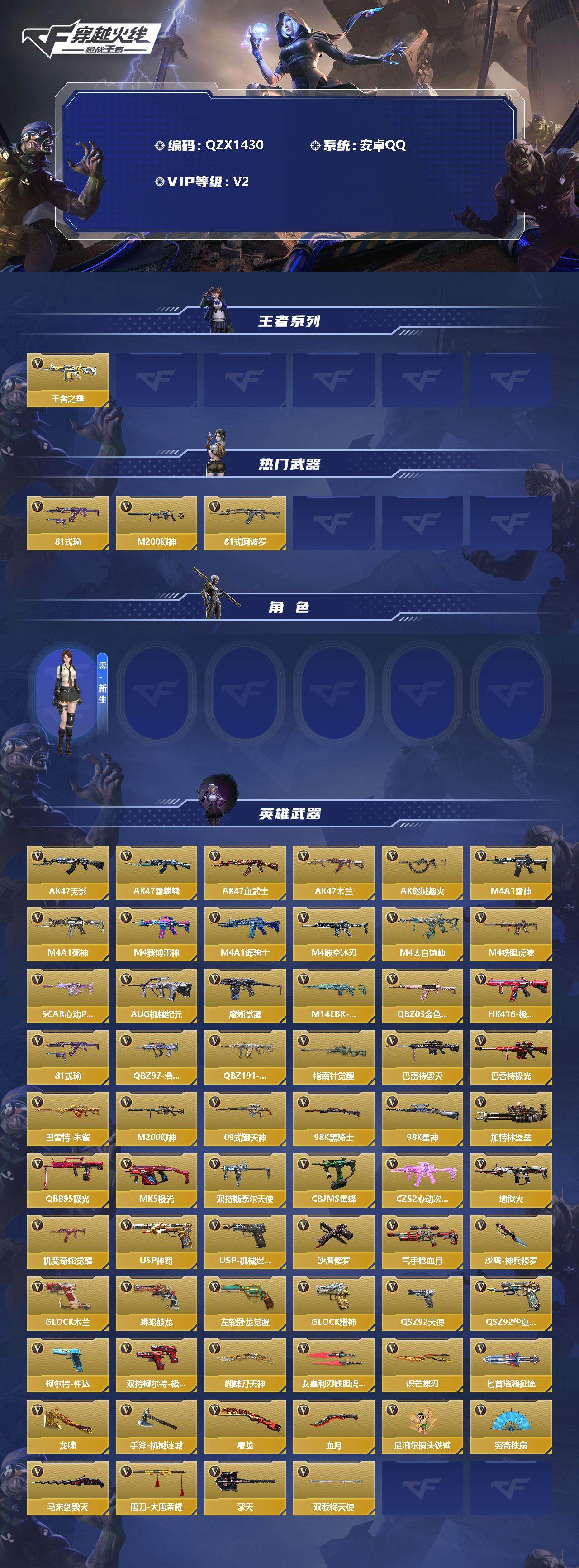 CFMEY339459枪战王者账号详情图2