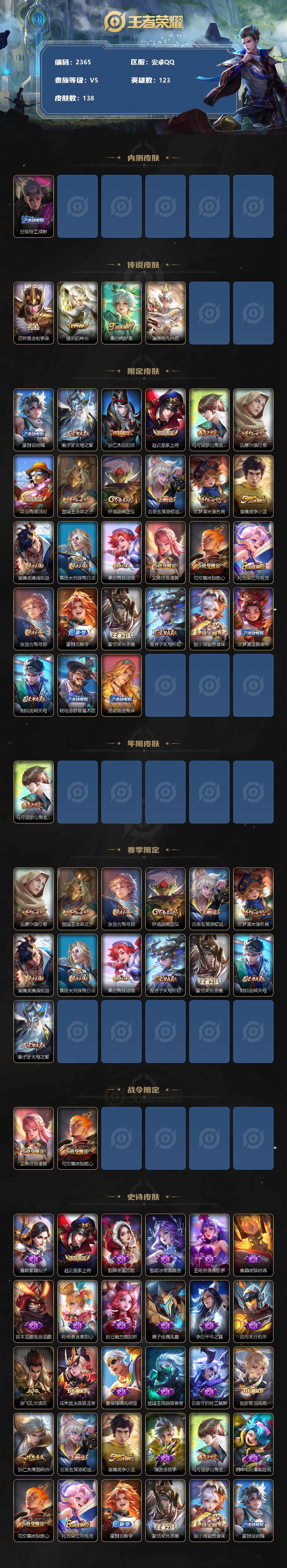WZJZ3200133王者荣耀账号详情图2