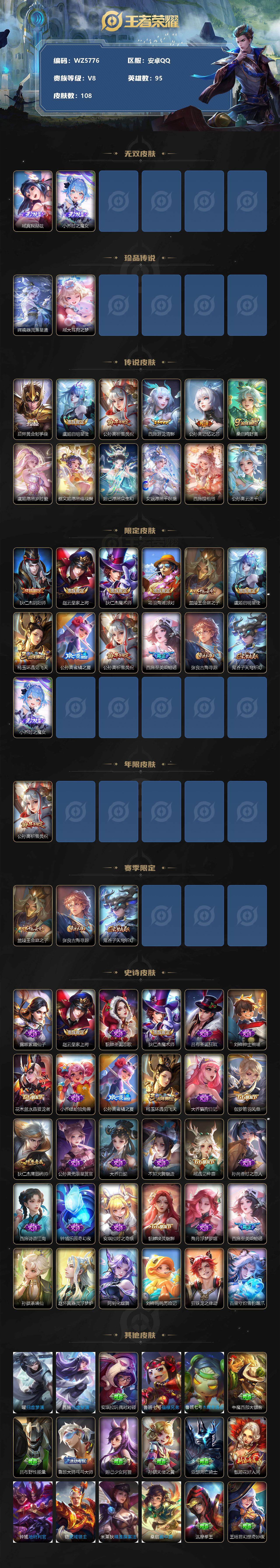 WZ033197528王者荣耀账号详情图2