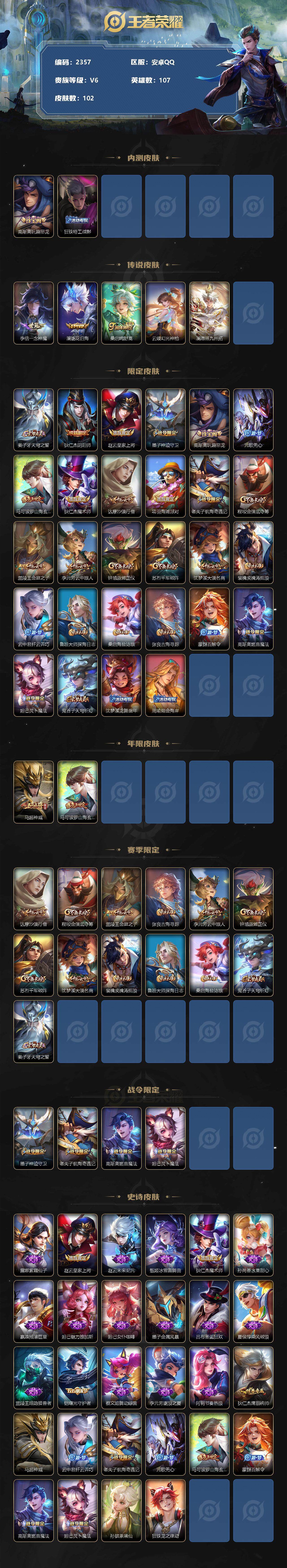 WZJZ3200112王者荣耀账号详情图2